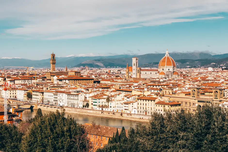 Florence in warm evening light